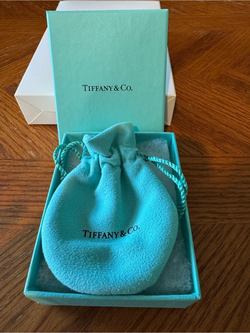 Tiffany & Co. Signature Blue Box & Drawstring Pouch